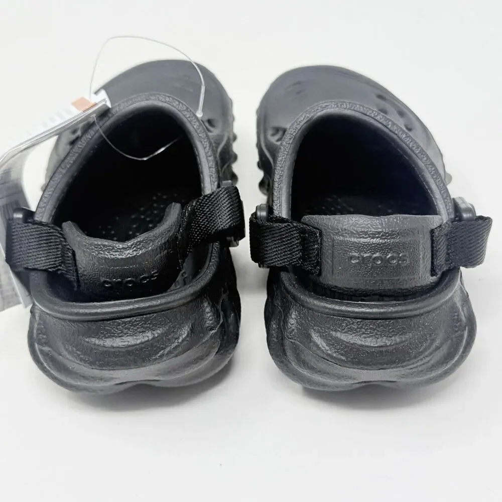 Crocs Echo Clog Shoes Toddler Baby Size 4 Black Comfort Summer Water Beach